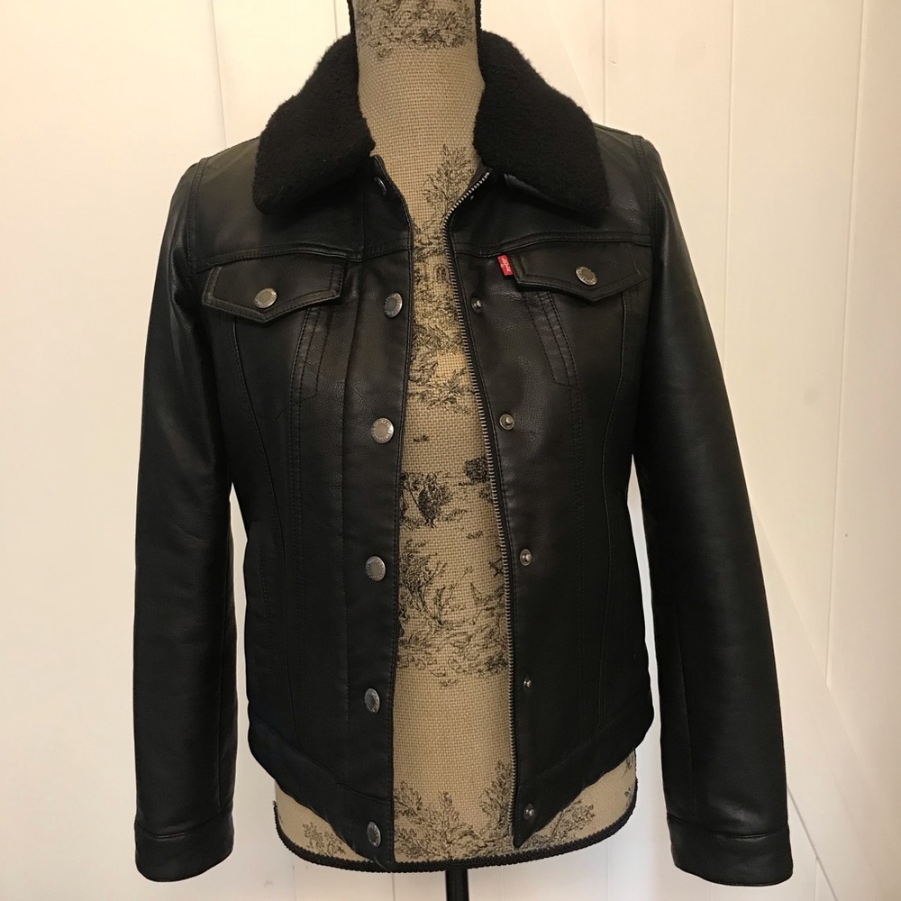 Levi’s shearling and faux leather jacket